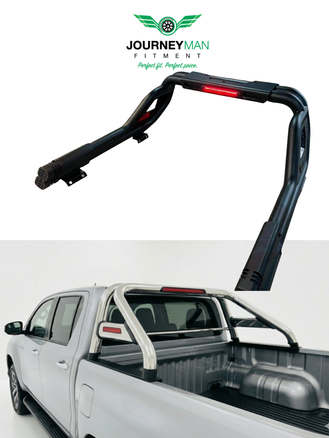 TOYOTA HILUX ROLL BAR CHROME WITH BREAKLIGHTS