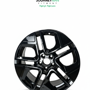 Journeyman Fitment matte black off-road wheel featuring a dense multi-window mesh pattern and industrial border.