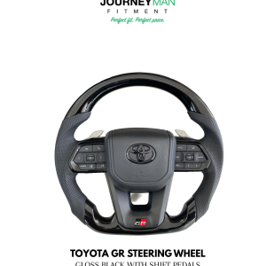 Toyota GR Steering Wheel – Gloss Black with Shift Pedals