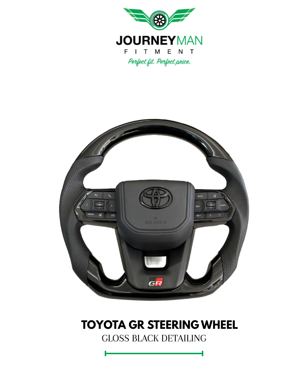 Toyota GR Steering Wheel – Gloss Black Edition